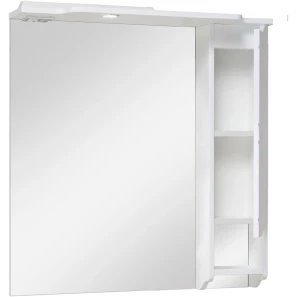 Изображение товара зеркальный шкаф 75x80 см белый r runo стиль 00000001128