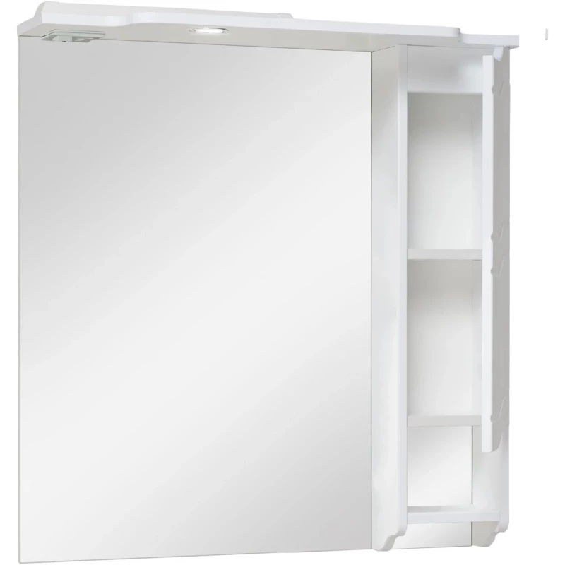 Зеркальный шкаф 75x80 см белый R Runo Стиль 00000001128