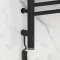 Полотенцесушитель электрический 800x400 черный матовый МЭМ левый, перемычка прямая Сунержа Богема 3.0 31-5804-8040 - 3