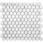 Мозаика Natural i-Tile 4M088-DP (Carrara) Мрамор белый, поверхность полированная 29,5x28