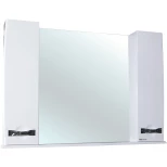 Изображение товара зеркальный шкаф 105x87 см белый глянец bellezza абрис 4619718001016