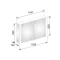 Зеркальный шкаф с люминесцентной подсветкой 105x65 см KEUCO Royal 60 22102171301 - 4