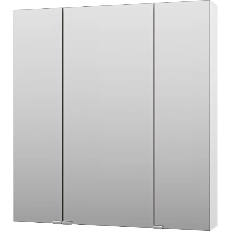 Зеркальный шкаф 75x80 см белый глянец R Misty Аура Э-Аур02075-01