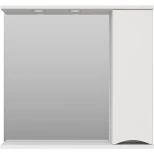 Изображение товара зеркальный шкаф 80x74,5 см белый глянец r misty атлантик п-атл-4080-010п