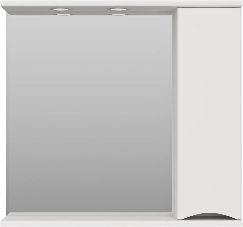 Зеркальный шкаф 80x74,5 см белый глянец R Misty Атлантик П-Атл-4080-010П 
Зеркальный шкаф 80x74,5 см белый глянец R Misty Атлантик П-Атл-4080-010П