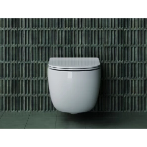 Изображение товара унитаз подвесной ceramica nova long cn3015 безободковый, с сиденьем микролифт, белый