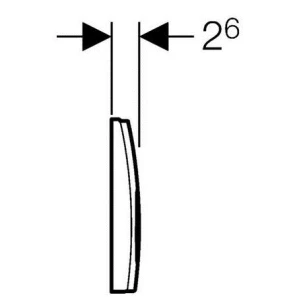 Изображение товара смывная клавиша geberit delta21 глянцевый хром для двойного смыва 115.125.21.1