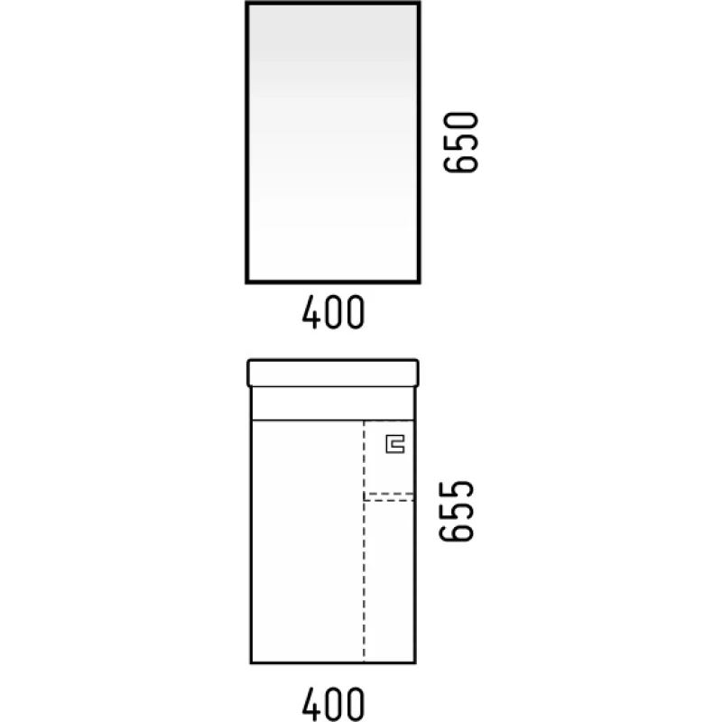Тумба белый глянец/белый матовый 38,6 см Corozo Комо SD-00000317