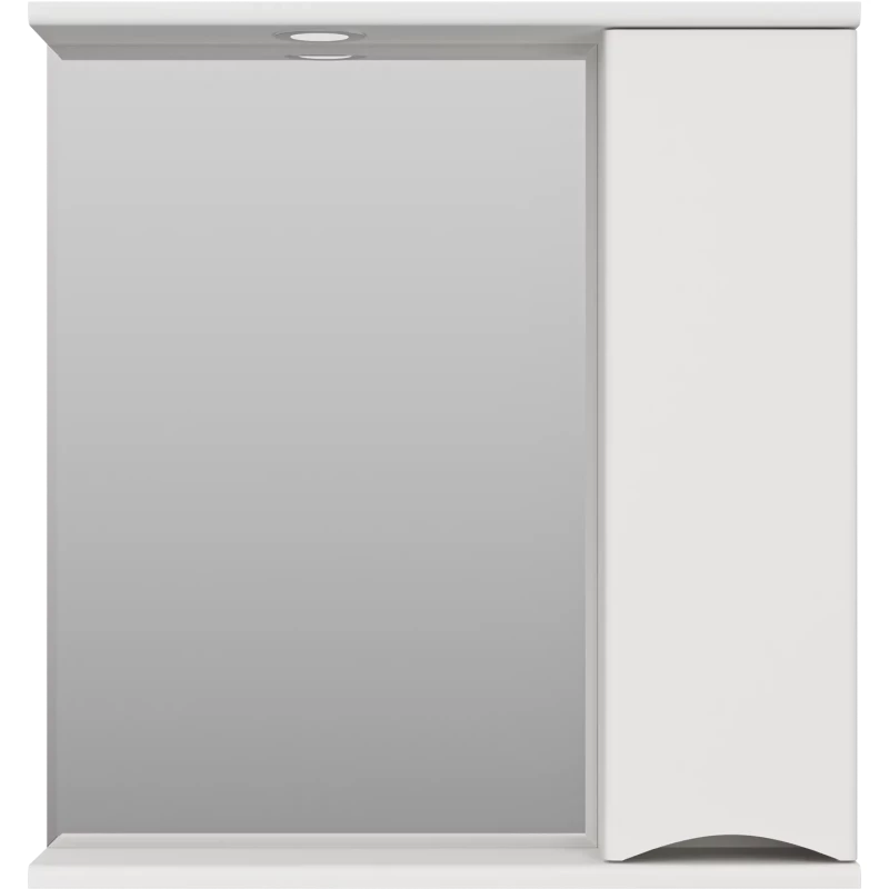 Зеркальный шкаф 70x74,5 см белый глянец R Misty Атлантик П-Атл-4070-010П