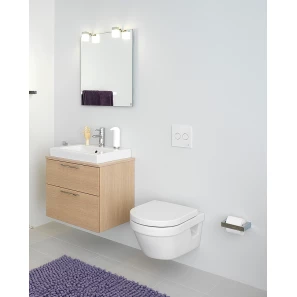 Изображение товара унитаз подвесной gustavsberg hygienic flush 5g84hr01 безободковый, с сиденьем микролифт, белый