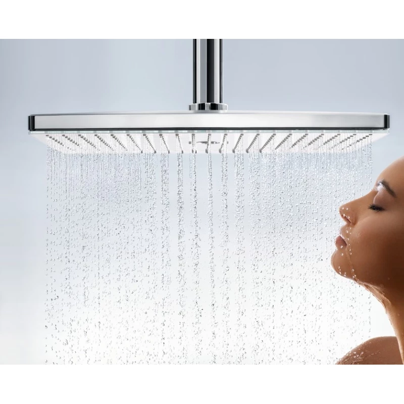 Верхний душ, EcoSmart. 9 л/мин, с потолочным подсоединением 100 мм Hansgrohe Rainmaker Select 460 3jet 24016400