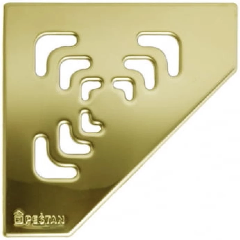 Душевой трап 194x194/50 мм золотой Pestan Confluo Standard Angle Gold Vertical 13000131
