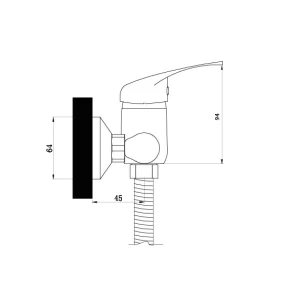 Изображение товара гигиенический душ славен прораб серия-п сл-од-п51 со смесителем, хром