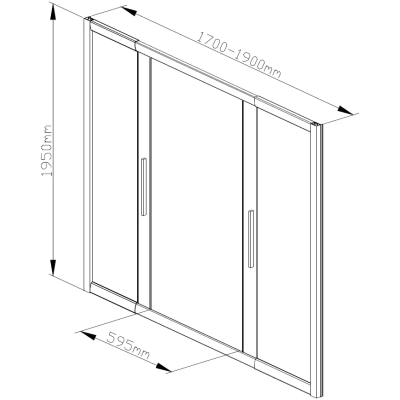 Душевая дверь 170-190 см Deto FB2-170 прозрачное с рисунком