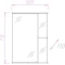 Зеркальный шкаф 50x71,2 см белый глянец L/R Onika Карина 205012 - 3