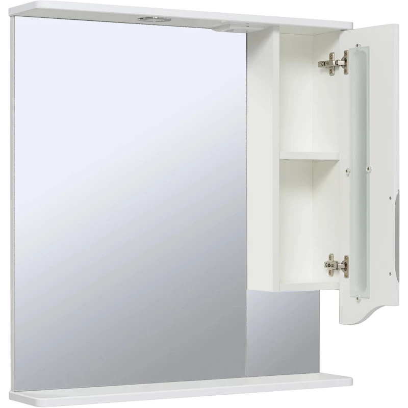 Зеркальный шкаф 75x80 см белый R Runo Толедо 00000001041