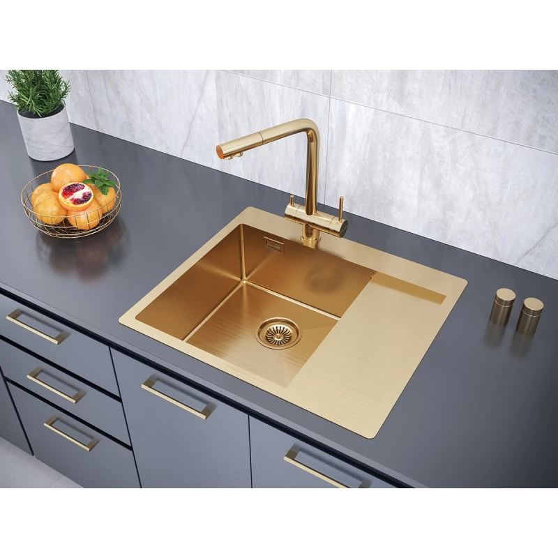 Кухонная мойка Paulmark Alster золотой матовый PM825951-BGL