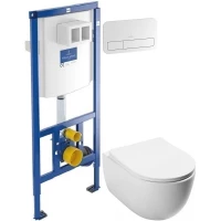 Комплект подвесной унитаз MEER MR-2108 + система инсталляции Villeroy & Boch 92246100 + 92249068