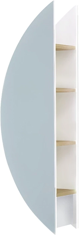 Зеркальный шкаф 34x120 см белый Jorno Solis SolN.11.34/W/JR