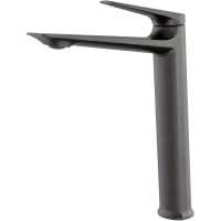 Смеситель для раковины Cezares Liner LINER-LC-GM-W0 без донного клапана, оружейная сталь матовый