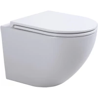 Унитаз подвесной Sintesi Evi SIN-TS-EVI-151 безободковый, с сиденьем микролифт, белый глянец