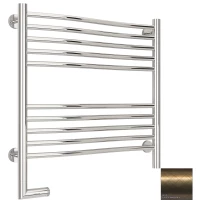 Полотенцесушитель электрический 600x600 состаренная бронза МЭМ левый Сунержа Флюид 2.0 05-5220-6060