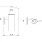 Дозатор для жидкого мыла Whitecross Ergo ER2242NIB 150 мл, настенный, никель матовый - 2
