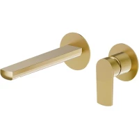 Смеситель для раковины Newform Haka 72028E.59.097 встраиваемый, без донного клапана, золотой матовый