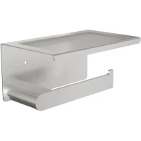 Держатель туалетной бумаги Knotlor Bliss PH102BS с полкой для телефона, нержавеющая сталь