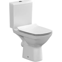 Унитаз-компакт Cersanit Carina KO-CAR011-3/5-COn-S-DL безободковый, с сиденьем микролифт, белый