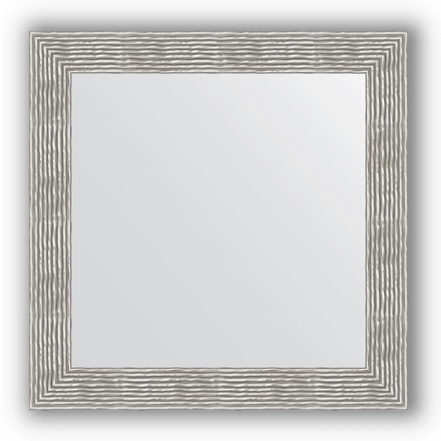 Зеркало 80x80 см волна хром Evoform Definite BY 3249 зеркало шкаф style line панда волна 60 с подсветкой белый 4650134470383