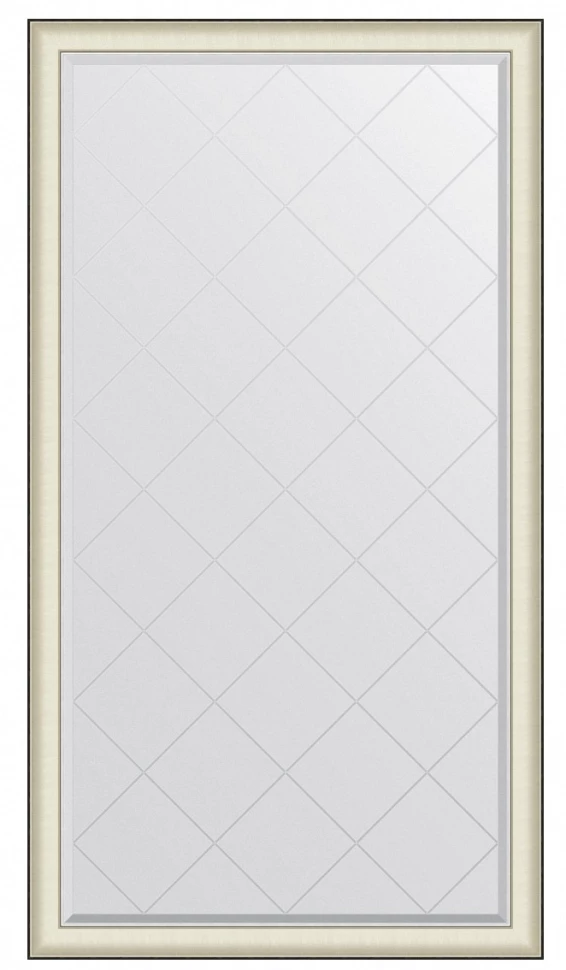 Зеркало 109x200 см белая кожа с хромом Evoform Exclusive-G floor BY 6394