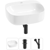 Раковина-чаша Wellsee Ideal 20214100R 50x42 см, накладная, белый, с донным клапаном и сифоном