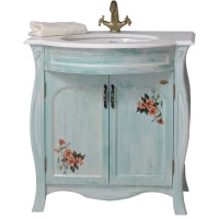 Тумба с раковиной голубой 86 см Atoll Ривьера