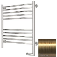 Полотенцесушитель электрический 600x500 состаренная латунь МЭМ правый Сунержа Флюид 2.0 051-5221-6050