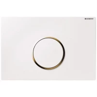 Кнопка смыва Geberit Sigma 10 115.758.KK.1 для инсталляции, белый/золото