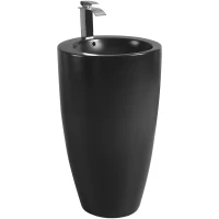 Раковина WeltWasser Leerbach 4949 MT-BL 10000013337 49x49 см, напольная, черный матовый