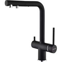 Смеситель для кухни Paulmark Serpentine Se213222-AN с подключением к фильтру, выдвижным изливом, антрацит