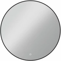 Зеркало Vincea VLM-3DE800B 80x80 см, с LED-подсветкой, сенсорным выключателем, диммером, черный