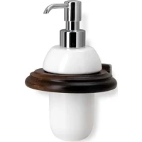 Дозатор для жидкого мыла Stil Haus Minerva M30(08-33) настенный, хром/орех