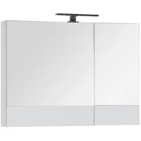 Зеркальный шкаф 90x67 см белый Aquanet Верона 00172339