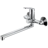 Смеситель для ванны Splenka S07.22 универсальный, с душевым гарнитуром, хром