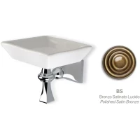 Мыльница Stil Haus Prisma PR09(25-BI) настенная, бронза/белый