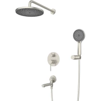 Душевой комплект Cezares Relax RELAX-VDSET-IN 220 мм, со смесителем, сатин