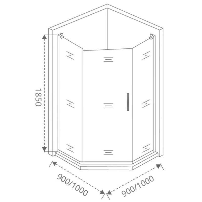 Душевой уголок 90x90 см Good Door Pandora PNT-90-T-CH прозрачное с рисунком