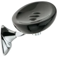 Мыльница Stil Haus Zefiro ZE09(08-NE) настенная, хром/черный