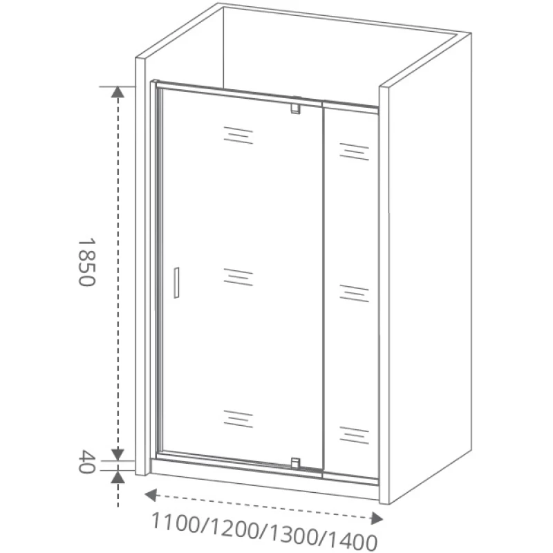 Душевая дверь 110 см Good Door Orion WTW-PD-110-G-CH grape