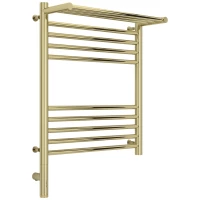 Полотенцесушитель электрический 600x500 шампань МЭМ левый Сунержа Богема с полкой 3.0 020-5806-6050