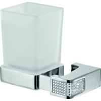 Стакан для зубных щеток Sanibano Diamond H9000/16CRC настенный, хром