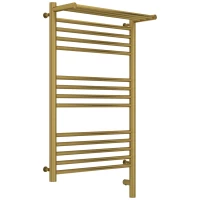 Полотенцесушитель электрический 800x500 состаренная латунь МЭМ правый Сунержа Богема с полкой 3.0 051-5807-8050